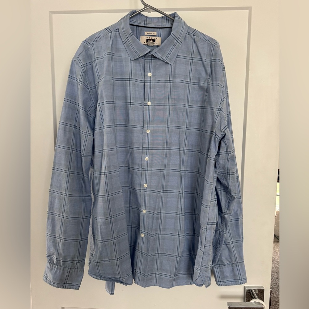 Joseph Abboud Blue Casual Button Down Shirt